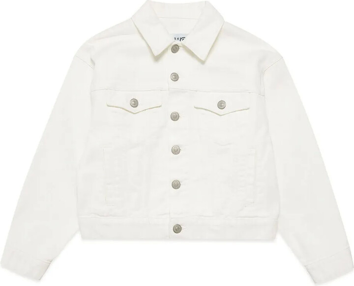 MM6 MAISON MARGIELA Kids Logo-Embroidered Denim Jacket