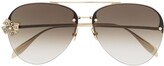 Thumbnail for your product : Alexander McQueen Sunglasses Butterfly Jewelled pilot-frame sunglasses