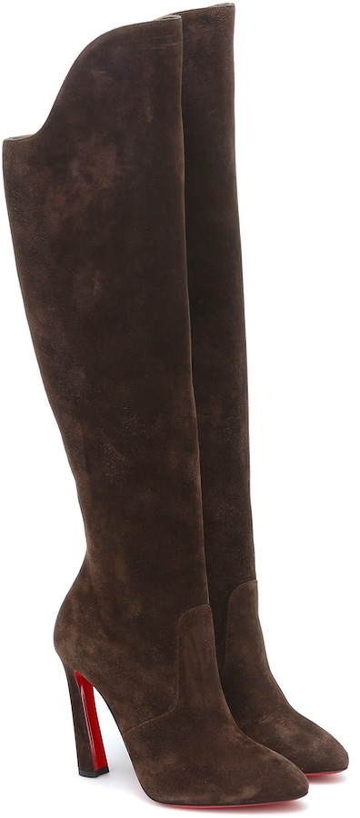Christian Louboutin Eleonor Botta 100 suede knee-high boots