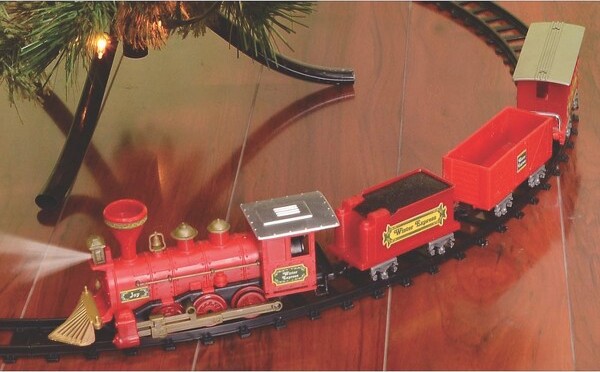 Seasonal Visions SeasonalVisionsHolidayTrainSetChristmasDecoration--Red