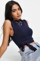 Thumbnail for your product : Topshop Tie Waist Knit Tank
