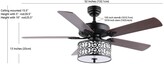 Thumbnail for your product : Jonathan Y Designs Paolo 52In 3-Light Scroll Drum Shade Led Ceiling Fan With Remote