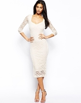 Thumbnail for your product : ASOS Sweetheart Lace Midi Body-Conscious Dress