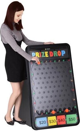 Yescom USA, Inc. WinSpin 41x25' Large Prize Drop with LED Lights 12 Pucks Customizable Board Game Carnival Tradeshow