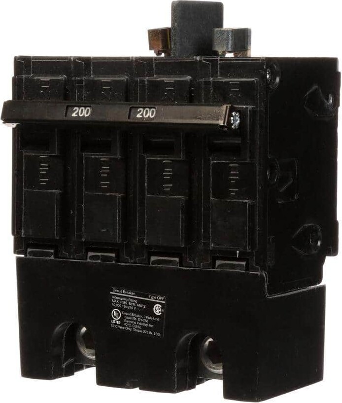 Siemens 200 Amp Double-Pole 10kA Type QPP Circuit Breaker
