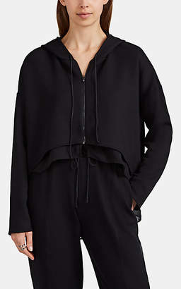 Kiki de Montparnasse Women's Layered Crop Zip-Front Hoodie - Black