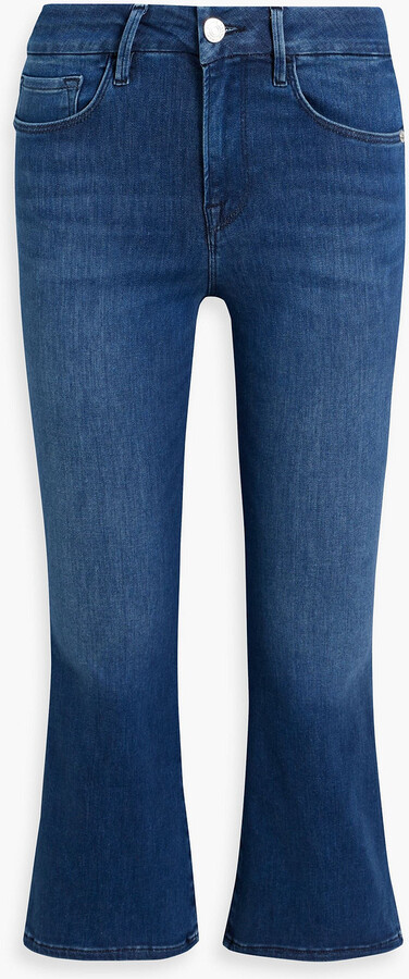 Frame Le Pixie Crop Mini Boot cropped high-rise bootcut jeans