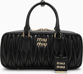 Miu Miu Matelassé Shoulder Bag in Black