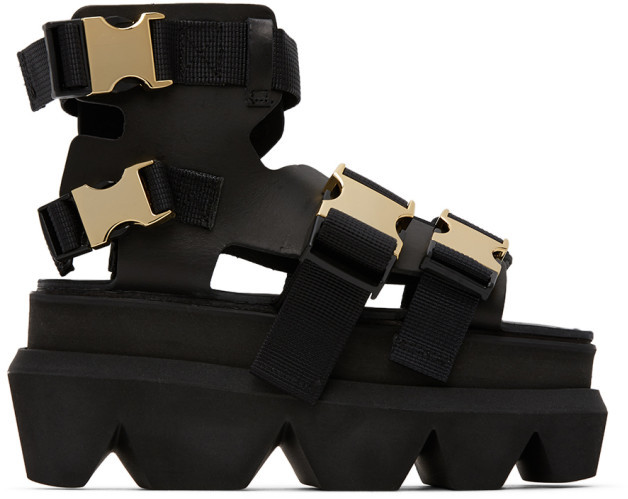 sacai platform sandals