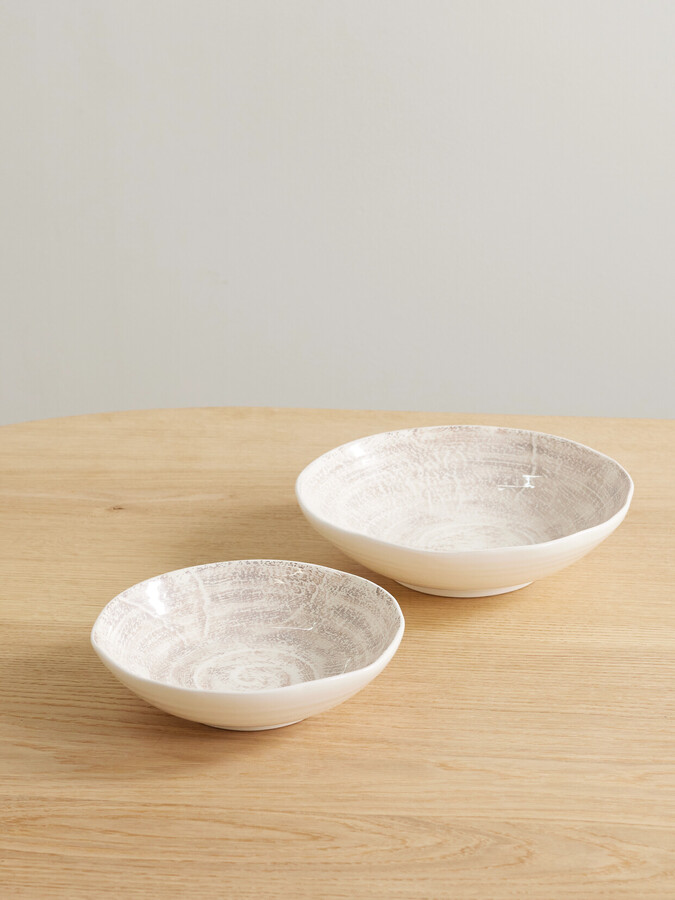 Brunello Cucinelli - Set Of Two Glazed Ceramic Bowls - Off-white