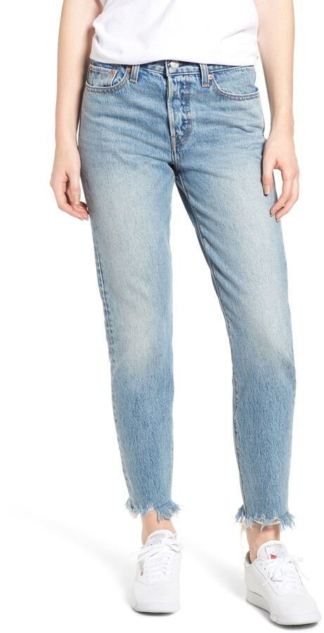 Levi's Wedgie Icon Fit Raw Hem Jeans - ShopStyle
