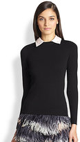 Thumbnail for your product : Milly Lace-Collared Sweater