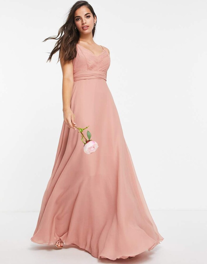 dark pink long dress