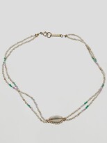 Thumbnail for your product : Isabel Marant Logo Detailed Shell Beaded Necklace