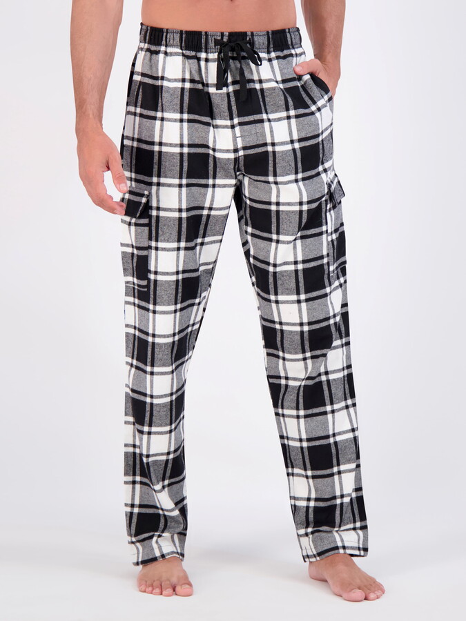 Hanes Men's Flannel Lounge Pajama Pants with Cargo Pockets, Sizes S-XL