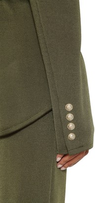 Balmain Oversize Double Breasted Jacket W/ Belt