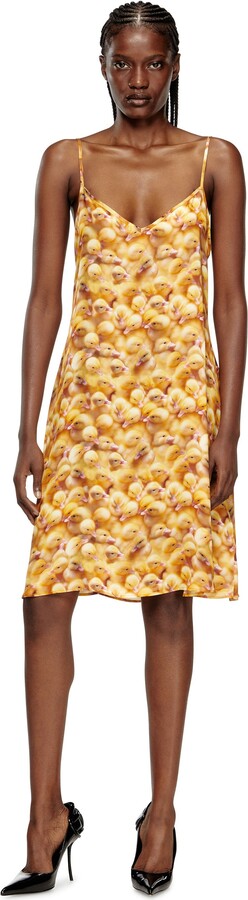 Mini dress in viscose with all-over print
