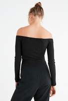 Thumbnail for your product : Urban Outfitters Brigitte Button-Down Off-The-Shoulder Sweater