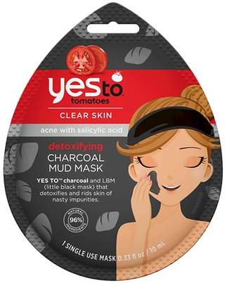 Yes to Tomatoes Detoxifying Charcoal Mud Face Mask Single Use - 0.33oz
