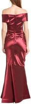 Thumbnail for your product : Teri Jon By Rickie Freeman Off-The-Shoulder Satin Gown