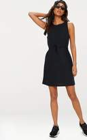 Thumbnail for your product : PrettyLittleThing Black Drawstring Sleeveless Jumper Dress