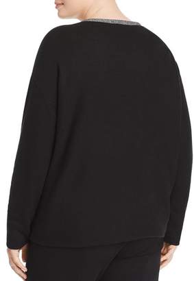 Eileen Fisher Plus Organic Cotton Zip-Front Cardigan
