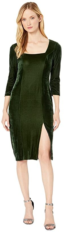 donna morgan velvet wrap dress