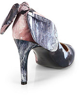 Thumbnail for your product : Carven Seascape Satin Heel-Bow Pumps