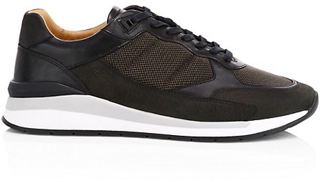HUGO BOSS Element Leather Mesh Runners - ShopStyle Sneakers & Athletic Shoes