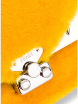 Thumbnail for your product : Fendi Small Shearling Bug Bag in Yellow | FWRD