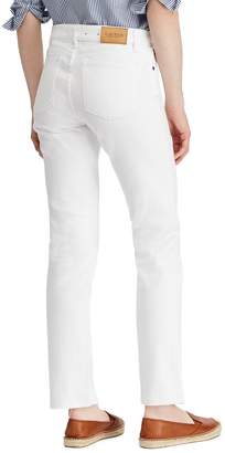 Lauren Ralph Lauren Super Stretch Slimming Modern Curvy White Jeans