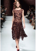 Thumbnail for your product : Nina Ricci Embellished Floral Lace Viscose Dress