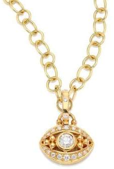 Temple St. Clair Women's Evil Eye Diamond& 18K Yellow Gold Pendant - Gold