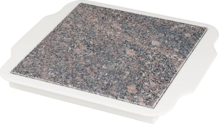 Chef Buddy Food Warmer Plate - Microwavable 9-Inch Marble Hot Plate Keeps Food Warm Longer - Great for Parties, Family Gatherings, and Holidays