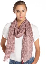 Thumbnail for your product : Gucci pink and burgundy cotton striped accent pattern printed scarf