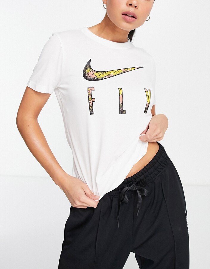 Nike Basketball Fly Snakeskin Swoosh t-shirt in white - ShopStyle  Activewear Tops