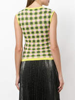 Thumbnail for your product : Antonio Marras bead embroidered gingham tank