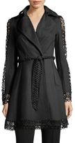 Thumbnail for your product : Elie Tahari Kathy Lace Inset Trench Coat