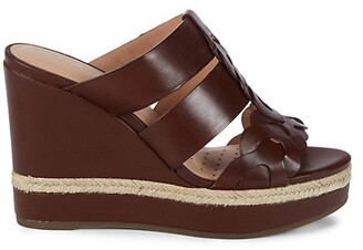 Geox Yulimar Leather Wedge Sandals - ShopStyle