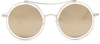 Aqs XO 50mm Round Browbridge Sunglasses