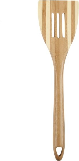 Core Kitchen CoreKitchenProChefBeigeBambooSlottedSpatulaL-12.01W-3.15H-0.59