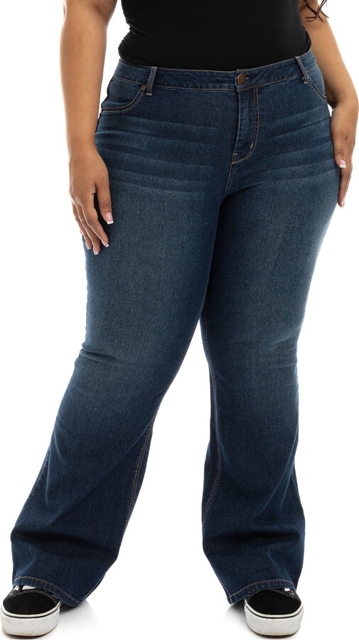 A3 Denim Women’s Plus Size High Rise Flare Jeans