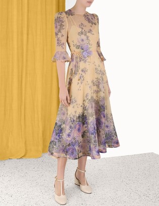 【Zimmermann】LYRICAL FLARE SLEEVE MIDI フレアスリーブミディ Zimmermann】LYRICAL FLARE SLEEVE MIDI フレアスリーブミディ