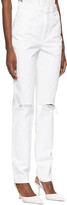 Thumbnail for your product : Alexander Wang White Dipped Back Jeans