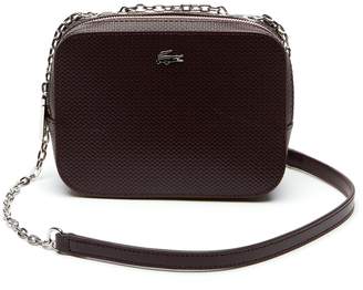 Lacoste Women's Chantaco Christmas Square Pique Leather Shoulder Bag