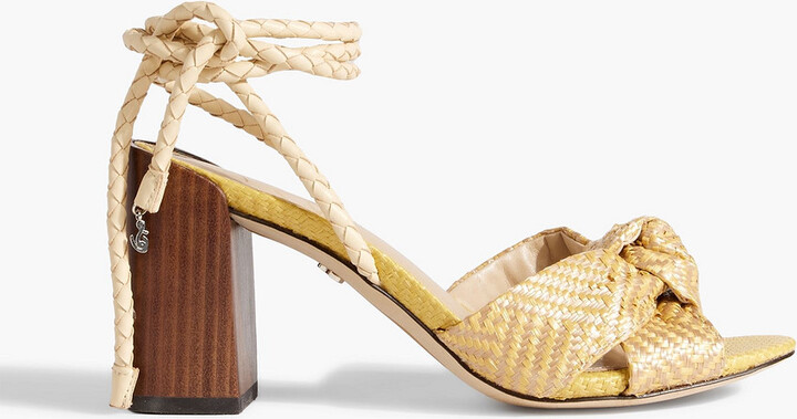 Bodhi knotted faux raffia sandals