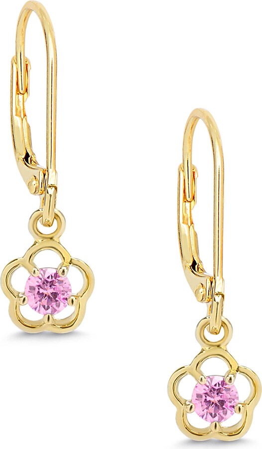 Lily Nily Kids' Flower Cubic Zirconia Drop Earrings