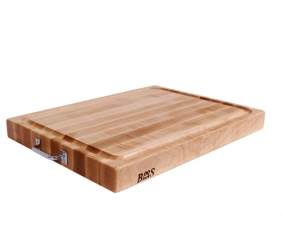 John Boos Maple Wood Gravy Groove 24" x 18" Reversible Edge Grain Cutting Board