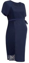 Thumbnail for your product : New Look Mamalcious Navy Tie Waist Lace Panel Dress