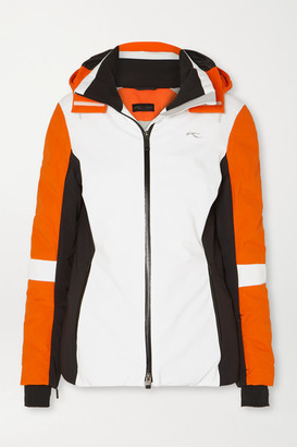 Kjus Formula Color-block Hooded Down Ski Jacket - Orange